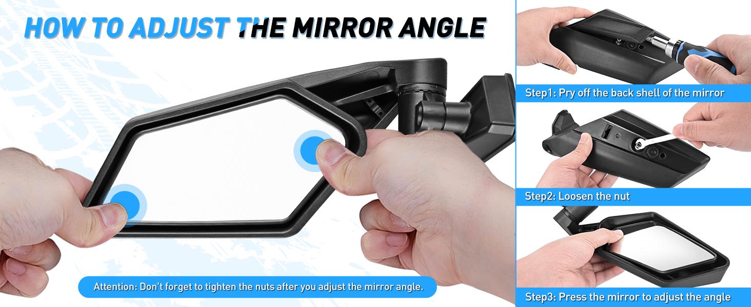 Nilight UTV Side Mirrors Aluminum X3 Rear View Mirror Upgraded 360 Degree Adjustment Compatible with 2016 2017 2018 2019 2020 2021 2022 2023 Can Am Maverick X3 Turbo R
