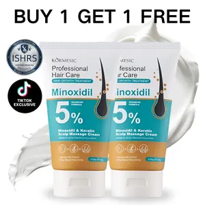 5% Minoxidil Hair Growth Scalp Cream – Keratin & Ginger, Lightweight Scalp Massage Care for Men & Women, Helps Support Thicker Looking Hair, Fast Absorb Refreshing Daily Haircare