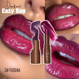 Darkme 2PCS Lip Combo Liner Shiny Lipstick Set Solid Lipgloss Easy Bag Herbal Lipstick Makeup Cosmetic Glossy Gift For Women beauty
