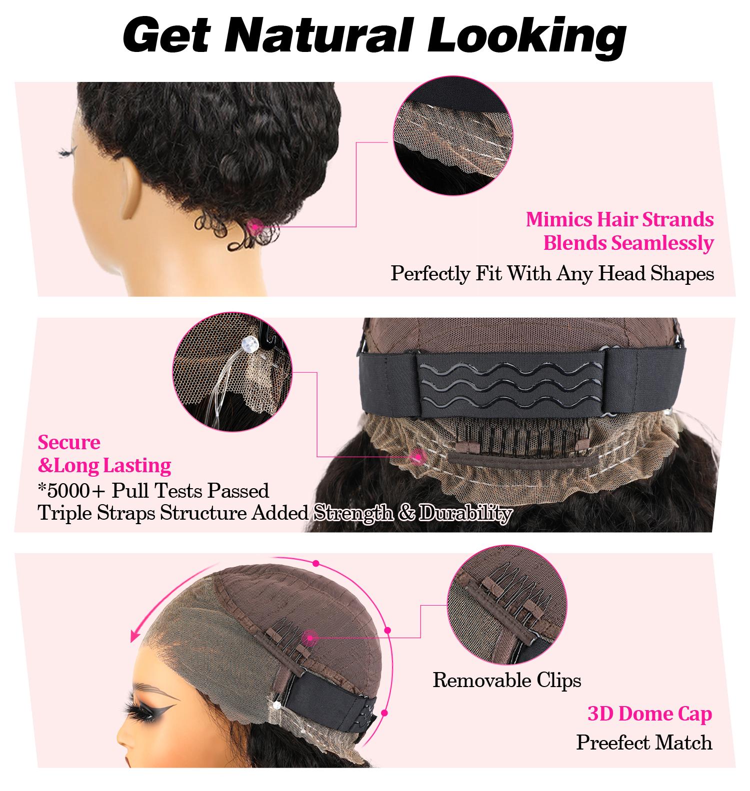 Kinky Straight 360 Fit Wear Go Wig Bleached Knots Lace Front Wig with Drawstring 360 Glueless Wigs #TiktokShopBackToSchool