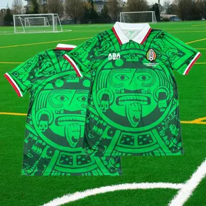 1998 Mexico Soccer National Team Home Green Nostalgia Soccer Jersey #2 Suarez #3 Sanchez Classic Breathable Quick Dry Soccer Jersey