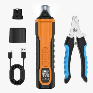 Super Quiet 5-Speed Dog Nail Grinder | Rechargeable Pet Nail Trimmer for Painless Grooming | Dogs Cats Small Animals