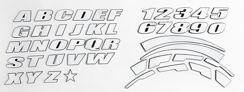 Individual Reflective Tire Letter & Number Decals – Waterproof, Easy-Apply, Long-Lasting Stickers for Custom Wheels, Cars, Motorcycles & Bikes
