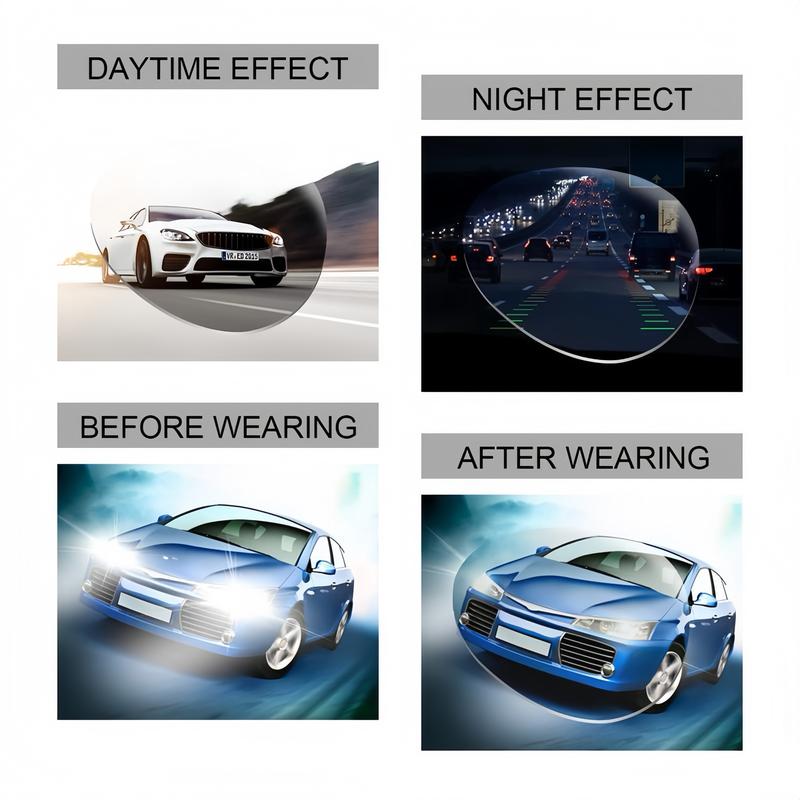 Paleshy Smart-Tint Sunglasses | Oversized Square Frame | 2-in-1 Day & Night | Polarized UV400 | Trendy Unisex Accessory