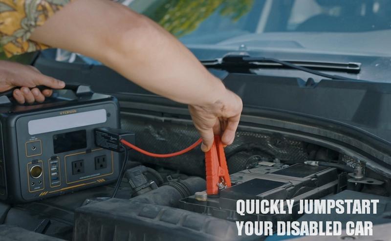 VTOMAN Jump 600X Portable Power Station 600W 1200W Peak 299Wh LiFePO4 Battery 2x 110V/600W AC Outlets 60W PD 12V DC Output for RV Van Camping & Home Backup