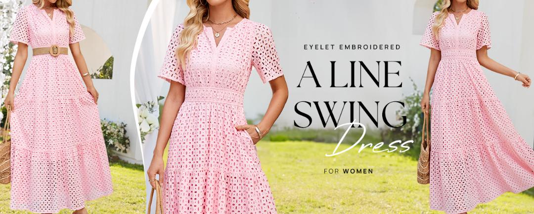 ZESICA Women's 2026 Summer Short Sleeve Maxi Dress Casual V Neck Hollow Out Eyelet Ruffle Swing A Line Long Dresses ZESICA Women's 2026 Summer Short Sleeve Maxi Dress Casual V Neck Hollow Out Eyelet Ruffle Swing A Line Long Dresses