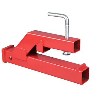 [FLASH SALE] Garvee Clamp On Trailer Hitch 2" Ball Mount Adapter Compatible With Deere Bobcat Tractor Bucket Red 18"x2.5"x7"
