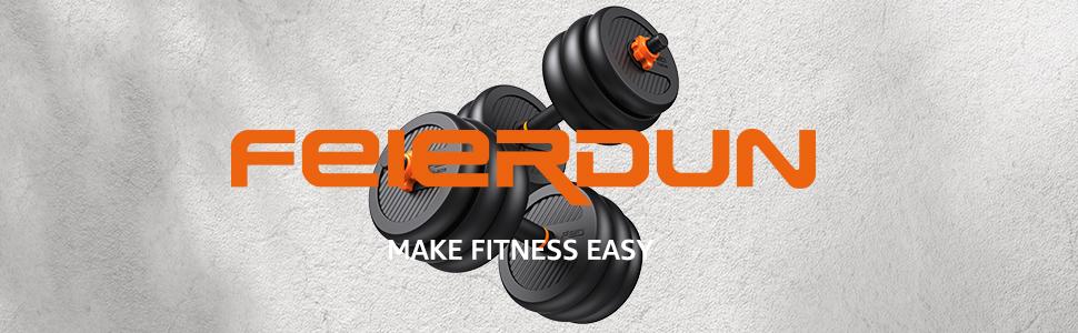 FEIERDUN 5-in-1 Adjustable Dumbbell Set 20/30/40/70/90LB – Convertible Free Weights to Barbell, Kettlebells, Push-Up Stand & Plates – Home Gym Equipment for Men & Women #SpringStatements