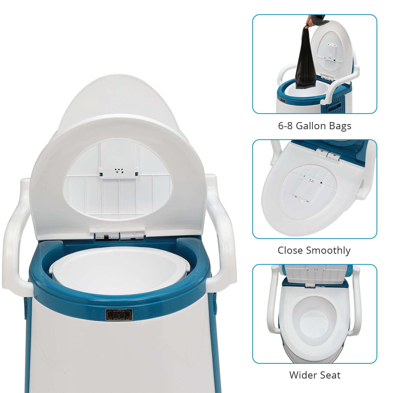 Outdoor toilet with toilet paper holder/anti-slip strip/leather cushion Suitable for outdoor RV bathrooms.