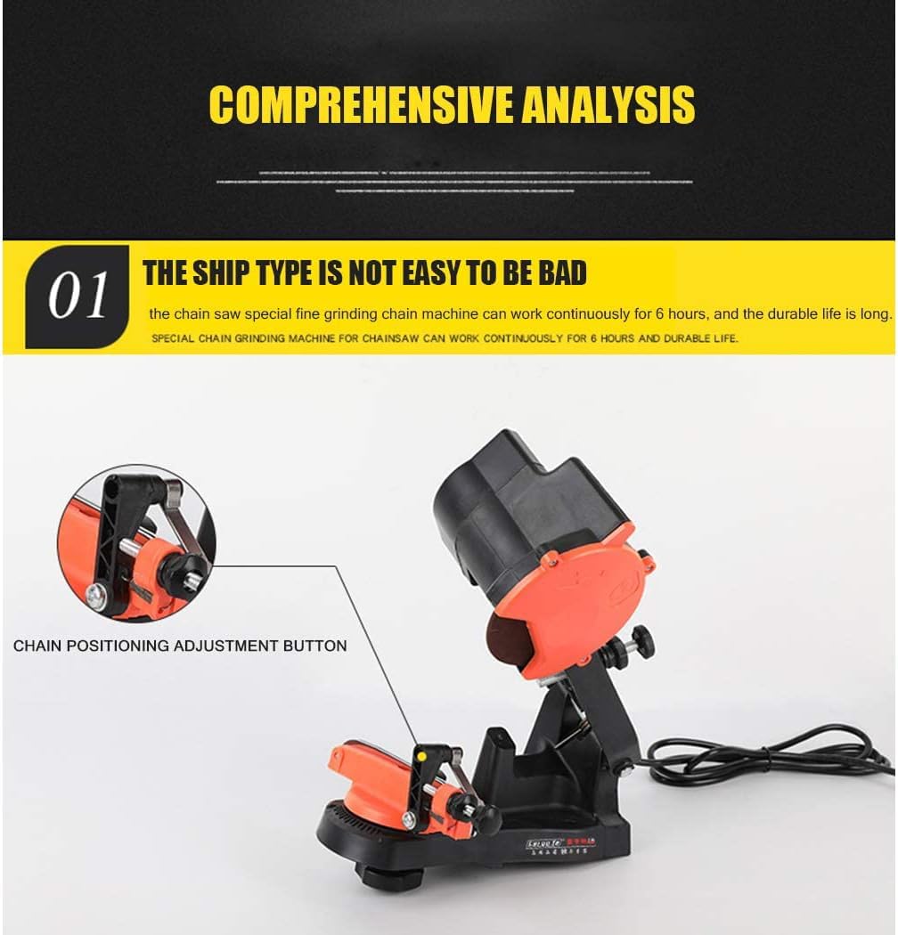85W Electric Power Chainsaw Sharpener Wall, Bench or Vise Mount Grinder for Sharpening Oregon Husqvarna Stihl Echo Saw Chain w/Chain Saw Grinding Wheel