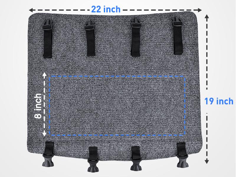 Nilight RV Step Covers 3 Pack 22 inch, Fit 8-11" Deep Camper Steps Adjustable Wrap Around RV Step Rug with Snap Fasteners on Electrical & Manual RV Stairs Carpet for Camper Trailers Steps Outside,Gray