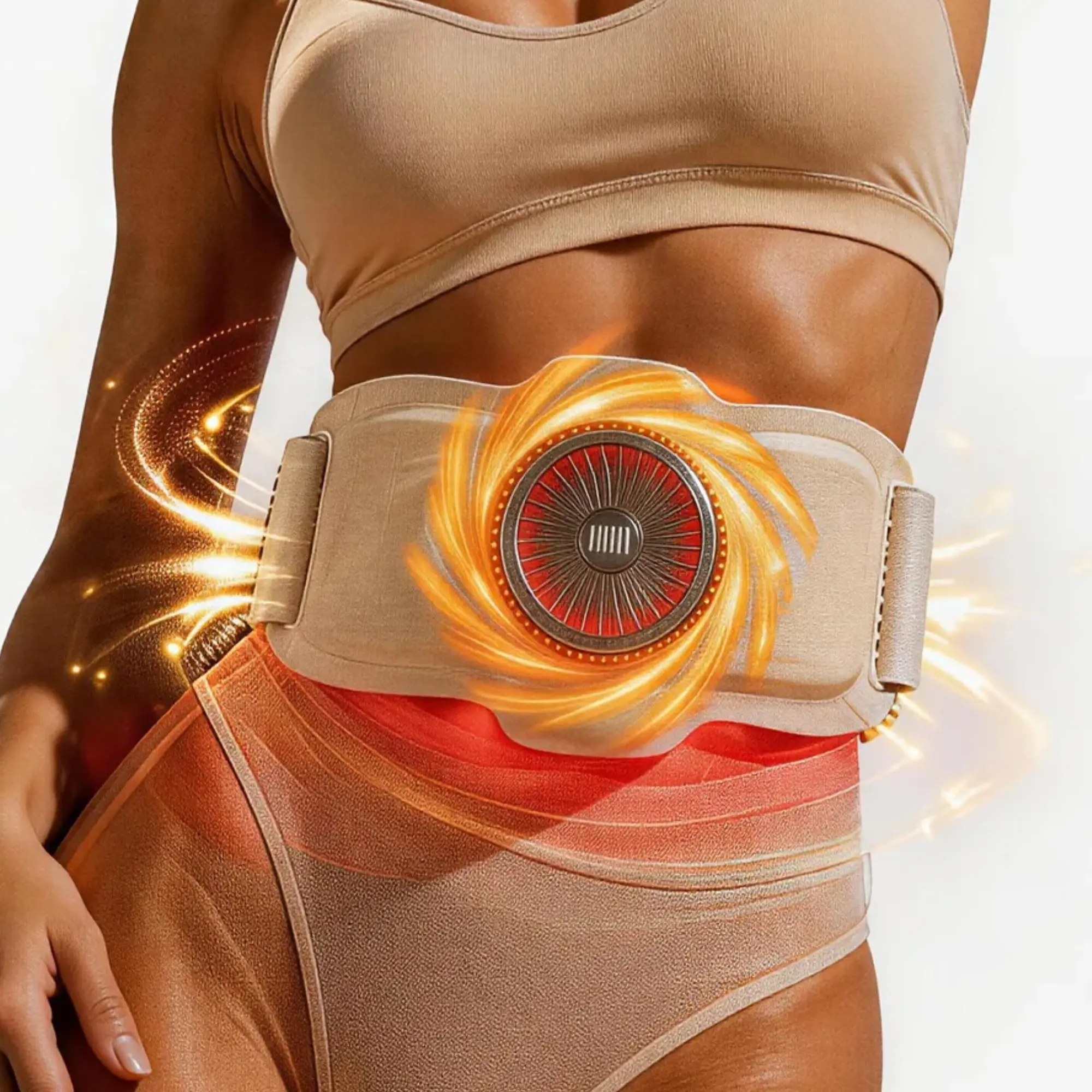 INIA TURBO All-in-One Wearable Body Sculpting Belt, 3-Engine Synergy: 1000+ RPM Vibration, Bipolar EMS, Red/NIR Light & Heat for Core Toning & Waistline Sculpting, Smart Wellness Gift for Women,back to school,back to school haul