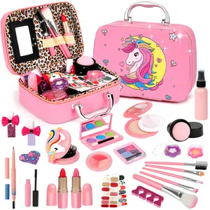 Cosmetics - Girls' Washable Makeup Set, Washable Children's Makeup Kit, Washable Kids' Makeup Gift Set. Perfect birthday or holiday gift for girls aged 3 and up.