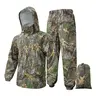 LOOGU Men's Polyester Jungle Camo 2-Piece Durable Rain Suit - Waterproof Hooded Raincoat & Pants, Lightweight, Breathable, Rainproof, for All Seasons Camping&Hiking, Agriculture Sports Use
