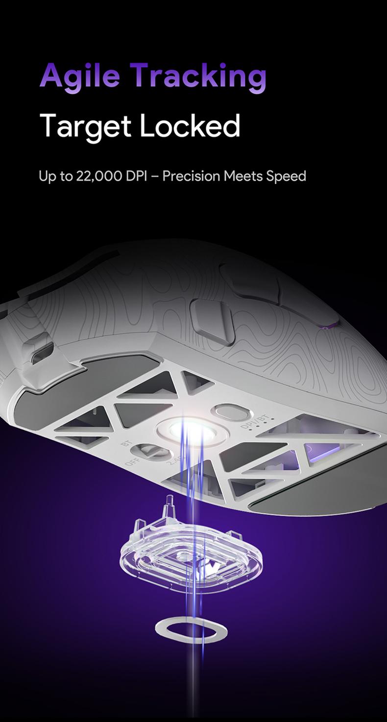 FURYCUBE G11 Tri-Mode Gaming Mouse PAW 3311 2.4G Bluetooth Wired Rechargeable RGB Lighting Optical Sensor for Gaming & Office Accessories Birthday Gifts for BF