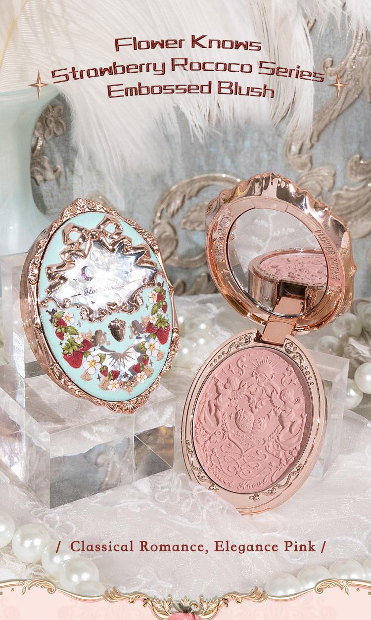 Flower Knows Strawberry Rococo Collection Embossed Blush, powder, high pigment, longlasting, smooth, dealsforyoudays