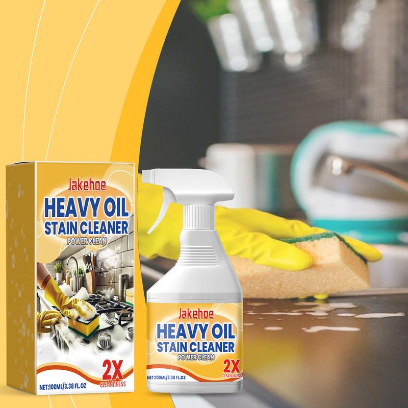 Heavy Oil Stain Cleaner, 1 Count Oil Stain Cleaner Spray with Sprayer, Cleaner Treatment Agent, Stain Remover, Household Cleaning Product for Kitchen Stove, Range Hood, Cleaning Supply, Interior Cleaner, Kitchen Cleaning Supplies, Deep Stain Remover