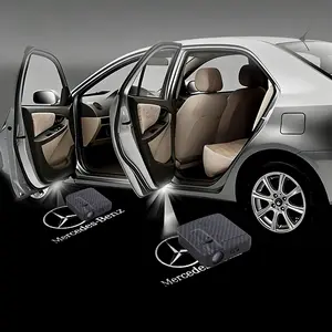 2-piece set, suitable for Mercedes Benz models, LED car door welcome projection lights, car decoration lights, car spotlights, car headlights, car accessories
