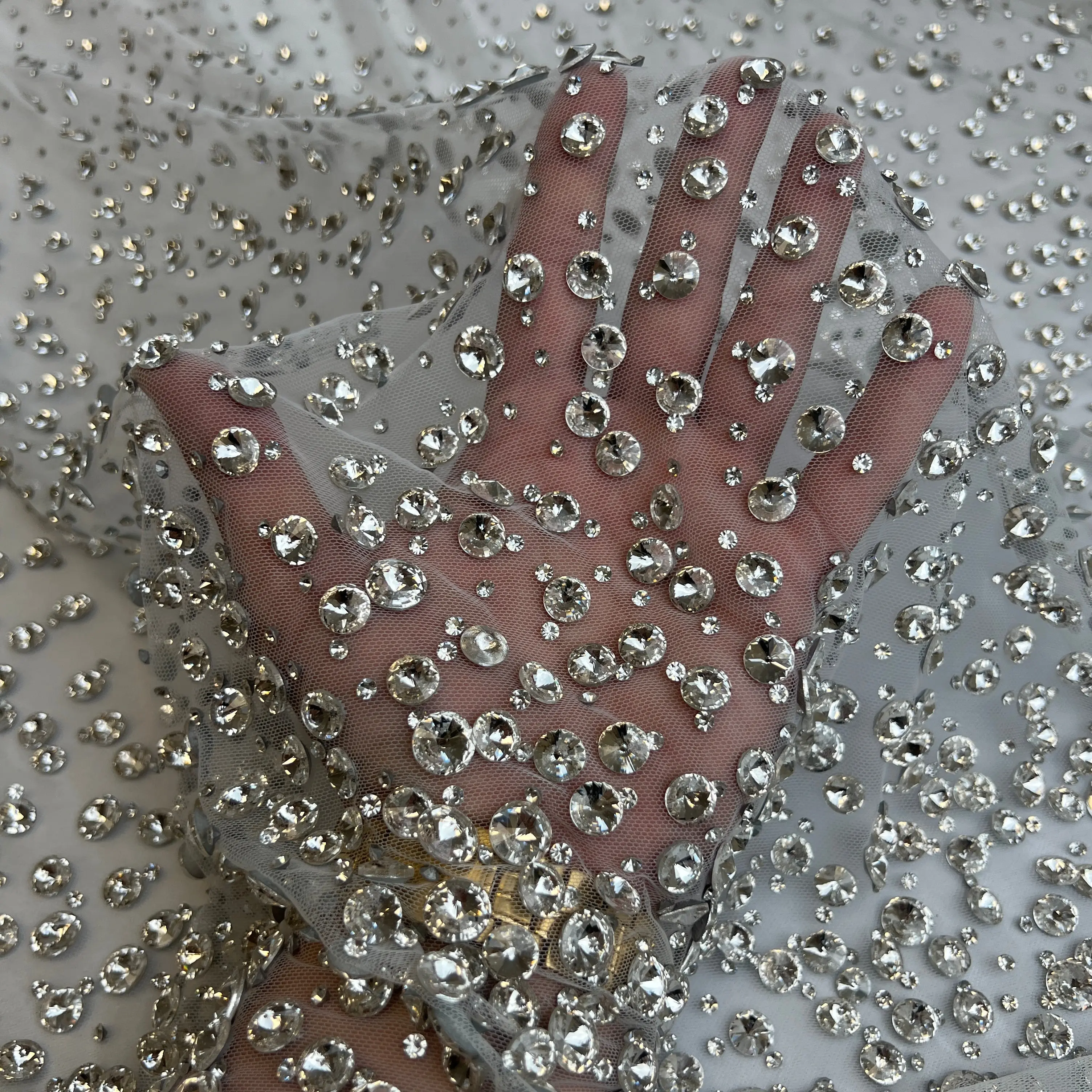 Rhinestone Gradient Fabric