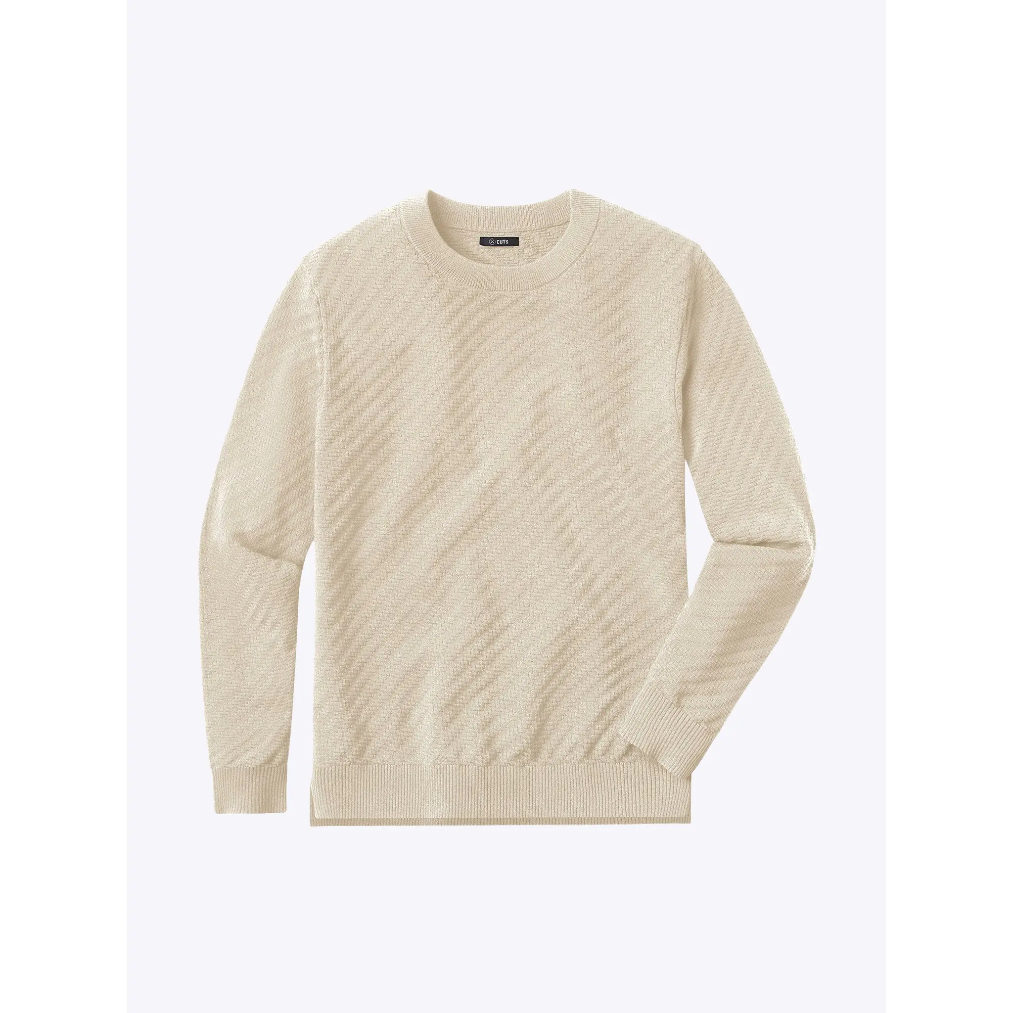 Riviera Knit Long Sleeve Textured Tee