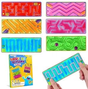 Squishy Sensory Fidget Autism Toys for Kids, Sensory Toys 6 Pack Maze Quiet Fidget Sensory Toys, For Adult Office,Travel, Essentials Classroom