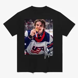 USA Olympic Gold Medal Hockey Jack Hughes Shirt, Winter Olympics Sweatshirt, Patriotic Hockey Fan Tee, Unisex Shirt For Men And Women