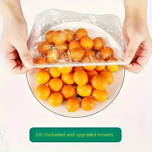 100 PCS Reusable Elastic Food Covers – Stretchable Leakproof Bowl & Dish Covers for Food Storage, Kitchen Containers & Leftovers