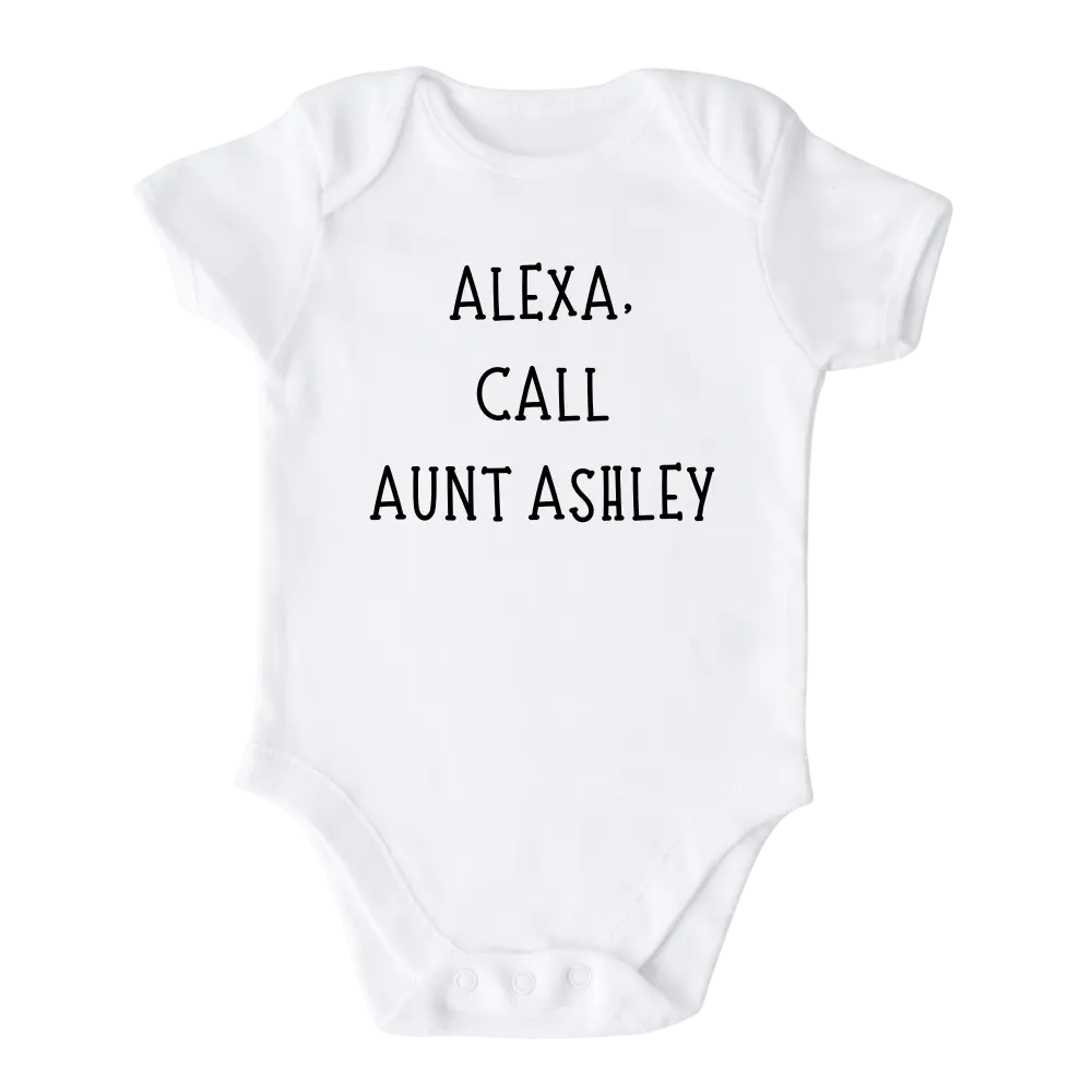 Personalized Outfit Alexa Call Custom Name Baby Onesie® Newborn Outfit