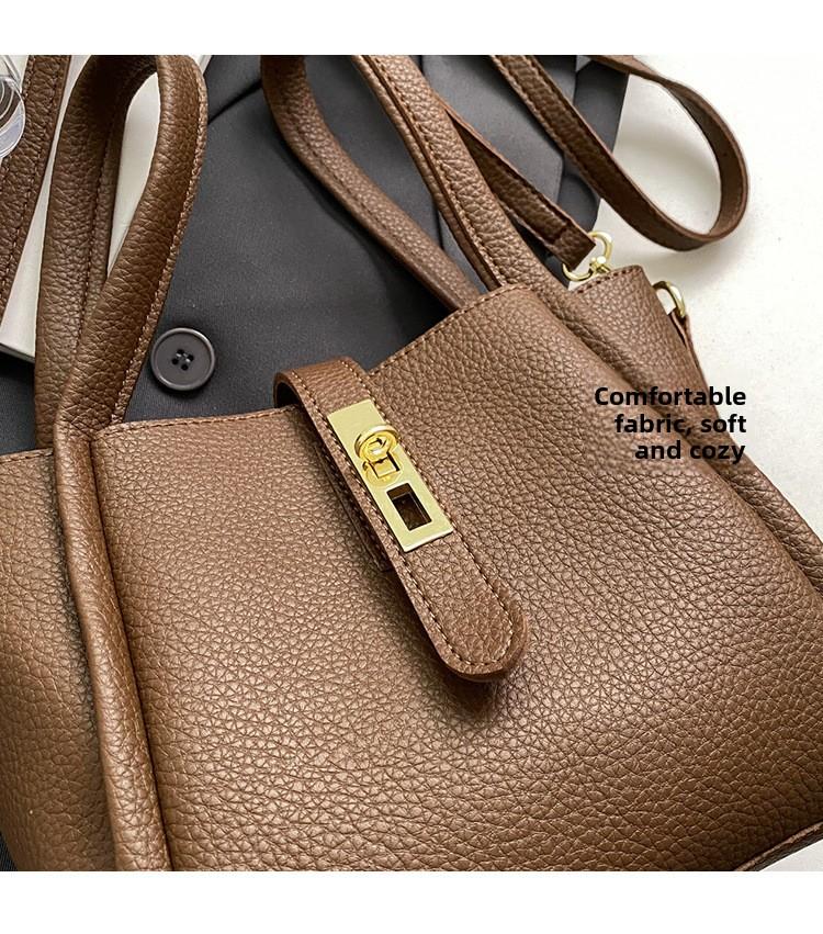 2026 Women's Elegant Solid Color Handbag, Fashion  Leather Shoulder Bag for Daily Used, Casual Trendy Versatile High-quality Commuting Bag, Girl Fashionable Bag,  Tote Satchel PU