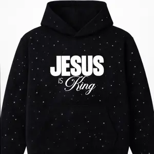 JESUS IS KING HOODIE {WITH RHINESTONES} Unisex Premium Heavyweight Oversized JESUS IS KING HOODIE {WITH RHINESTONES} Unisex Premium Heavyweight Oversized