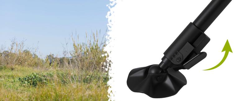 [Aecojoy Hunting Season] Hunting Chair with Detachable Cover, 360° Silent Swivel, Adjustable Height, Mesh Back, Folding Ground Seat, Armrests, Telescopic Legs, Duck Feet, 330 lb Capacity Magnetic Rangefinder Strap Carbon