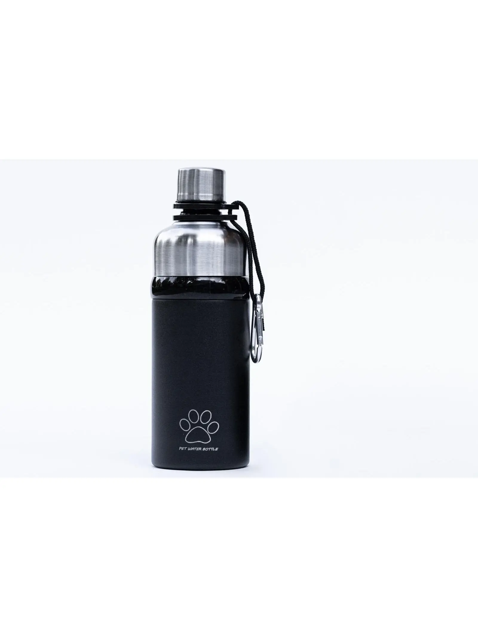 Good Life Gear SF6035-5 PC Blk 16 oz BPA Free Travel Water Bottle for Pets, Powder Coat Black