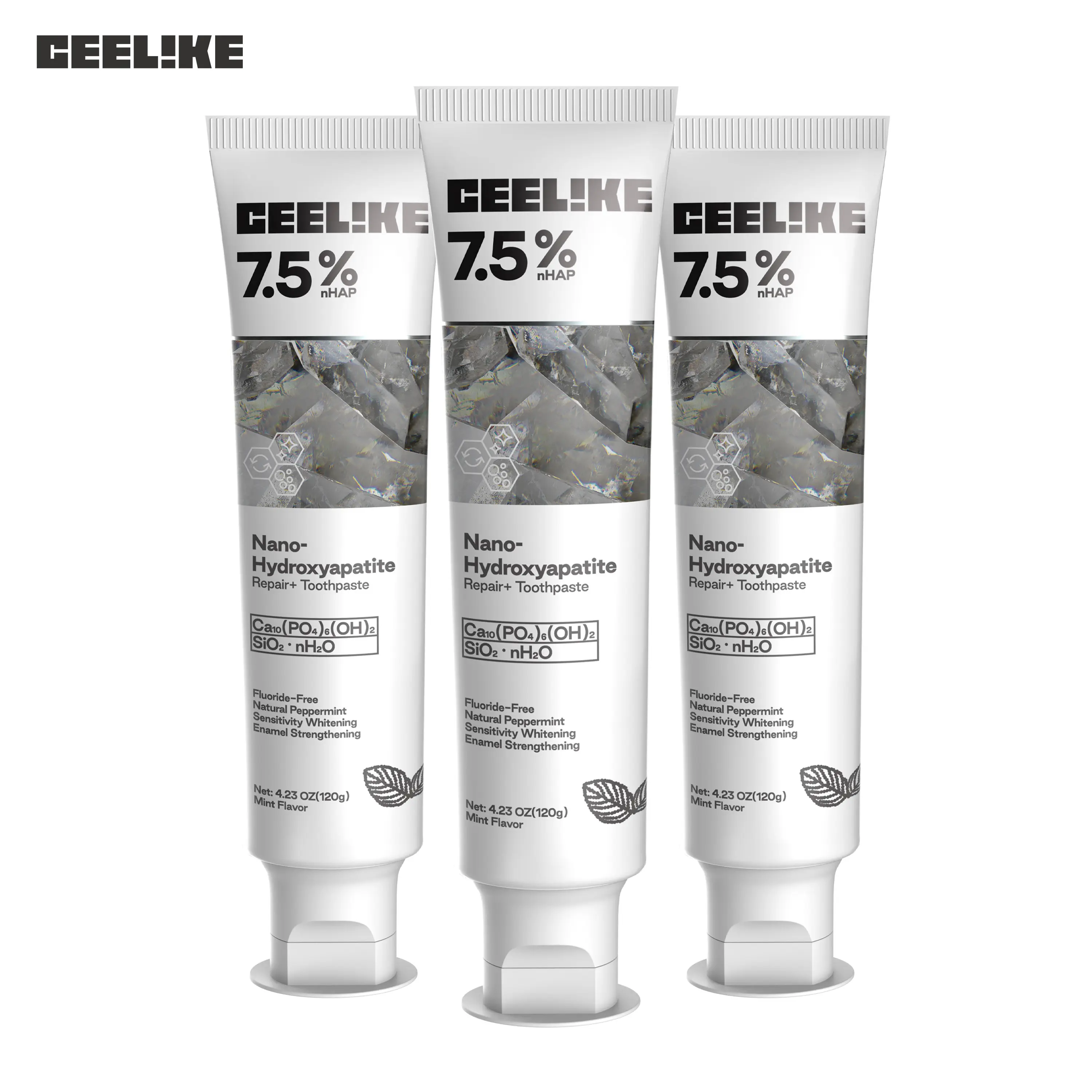 CEELIKE Bioactive Nano Hydroxyapatite Toothpaste - Fluoride-Free Enamel Protection Formula with Mint Scent for Fresh Breath, Enamel Protection Toothpastes, Flavored Toothpastes, Gentle Fluoride-Free Mint Fresh Toothpastes