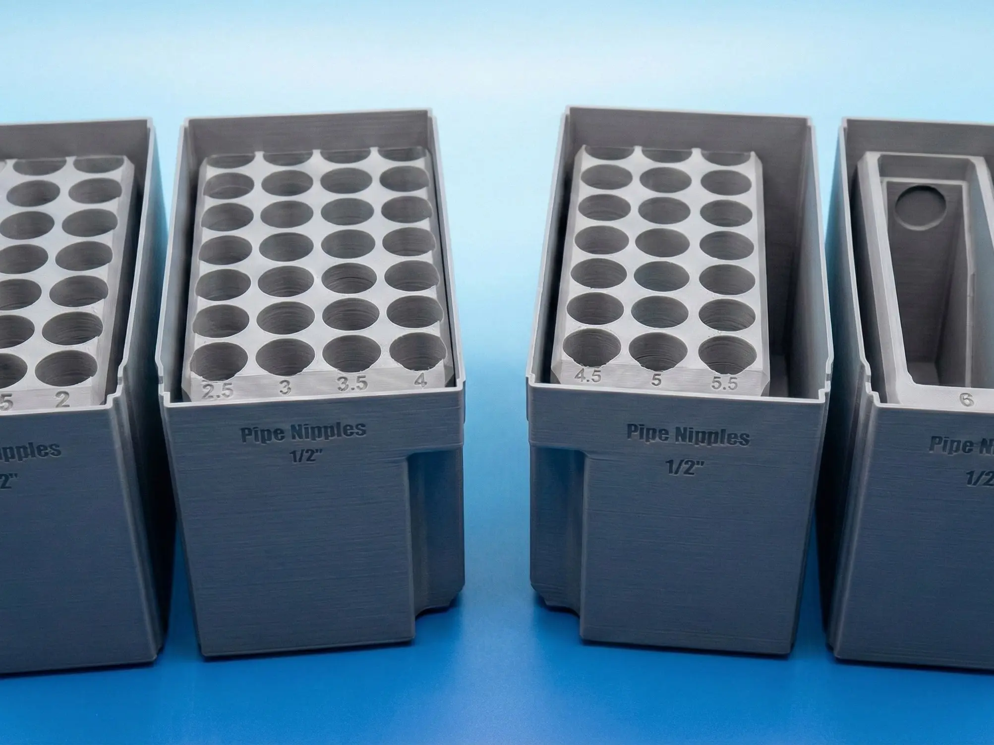 Packout Pipe Nipple Organizer | Modular Removable Bins | Fits Deep 48-22-8432 | 1/2" & 3/4" Plumbing Sorter