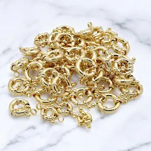 Gold Filled Alternative Spring Clasp – Secure Jewelry Fasteners 14K Gold Tone Clasps 9mm to 15mm