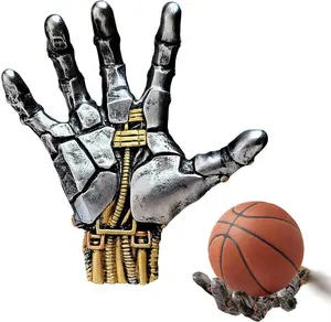 Hand Sculpture Basketball Holder Wall Mount,Art Decor Stand & Storage Rack Organizer, Display Case for Man Cave, Football Soccer Gifts,Basketball Stand,Basketball Wall Mount for Men Boys Gamers