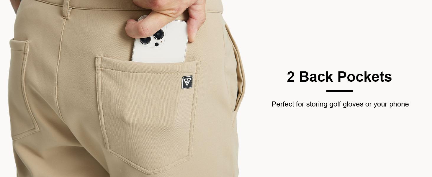 MAELREG Men’s Golf Fleece Pants Warm Windproof Stretch Casual Outdoor Trousers Daily Wear 30"/32"/34" SpringStatements