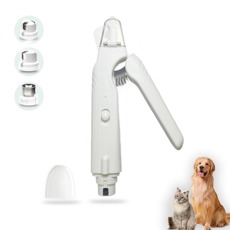 Pet nail grinder, multifunctional dog nailtrimmerand cat nail trimmer kit, ultra quietelectric petnail grinder, rechargeable, suitable fortrimmingsmall and large dogs, with a 4-hourbattery life pet hair