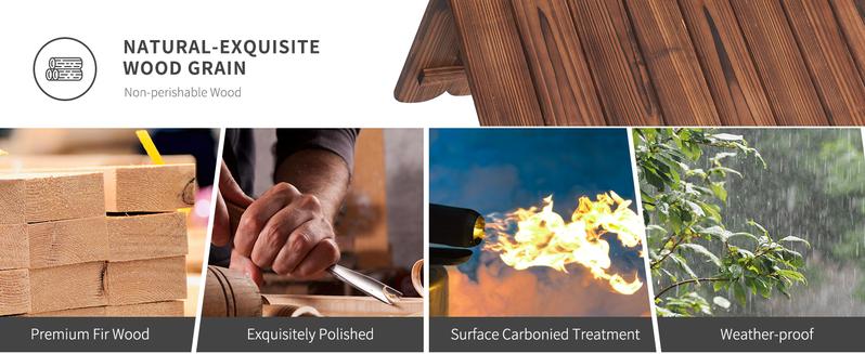 Aoxun Wooden Wishing Well Planter with Hanging Bucket for Flower and Plants Indoor and Outdoor, Rustic Flower Planter Patio Garden Ornamental, Home Decor, Brown