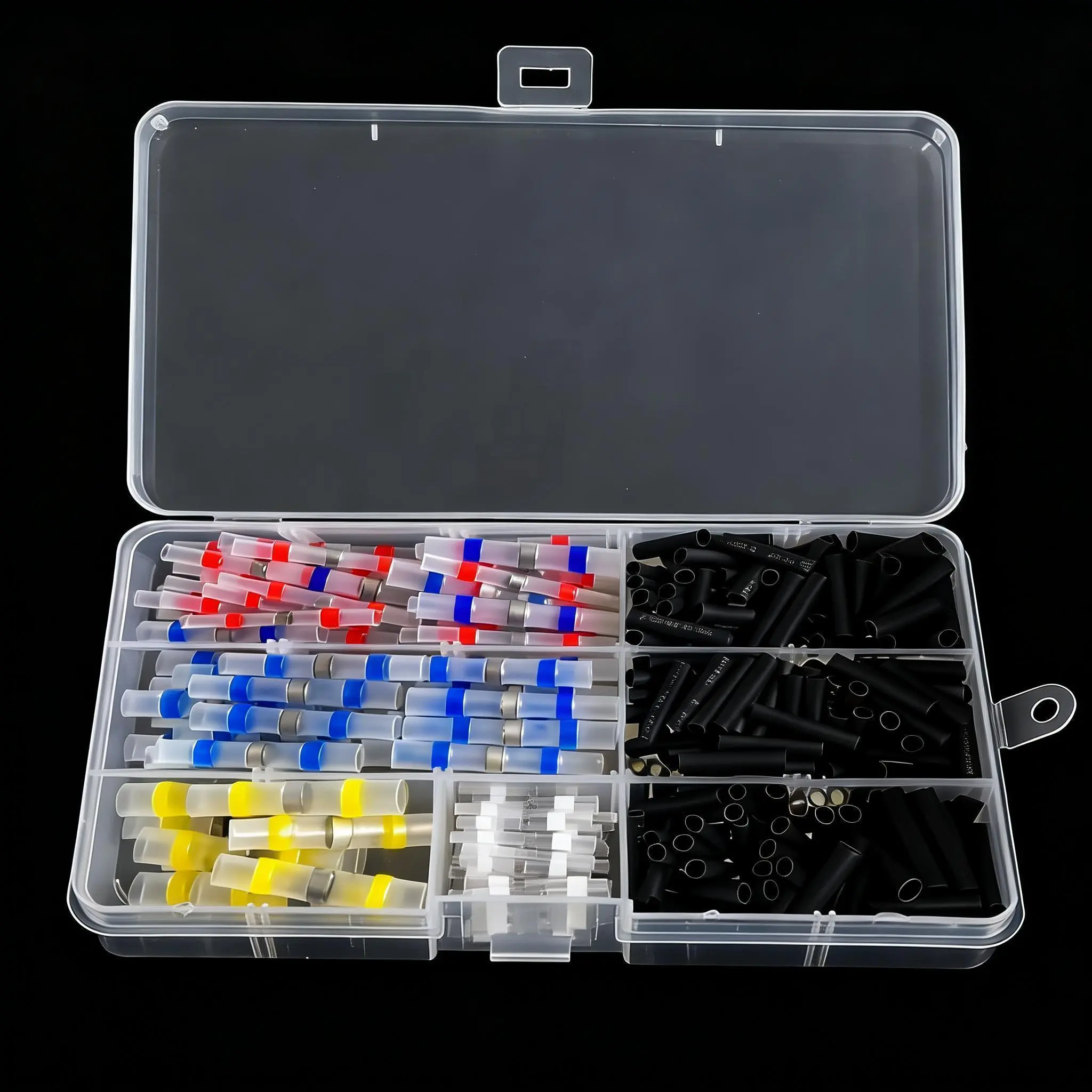Heat Shrink Solder Wire Connectors Kit with Storage Box – High-Temp Resistant Insulated Butt Connectors for Automotive & Marine Wiring, Durable & Secure Electrical Connectors