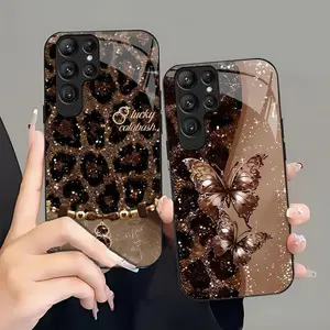 Suitable for [Galaxy S23 Ultra] high-end women's phone case🤩，the pattern is printed, not glitter; various leopard print patterns are available，drop-resistant and fingerprint-proof YM99