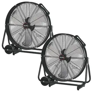 XtremepowerUS 24 inch Floor Fan Warehouse Floor Fan Shop 3 Adjustable, 2 Pack