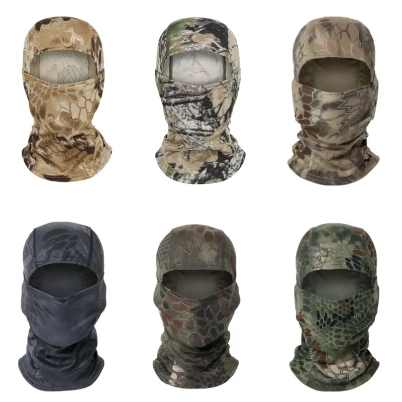  6pcs Camouflage Balaclava Face Mask, Breathable Lightweight Tactical Neck Gaiter, Windproof UV Protection Full Face Cover for Cycling, Motorcycle, Hunting, Skiing Outdoor Sports