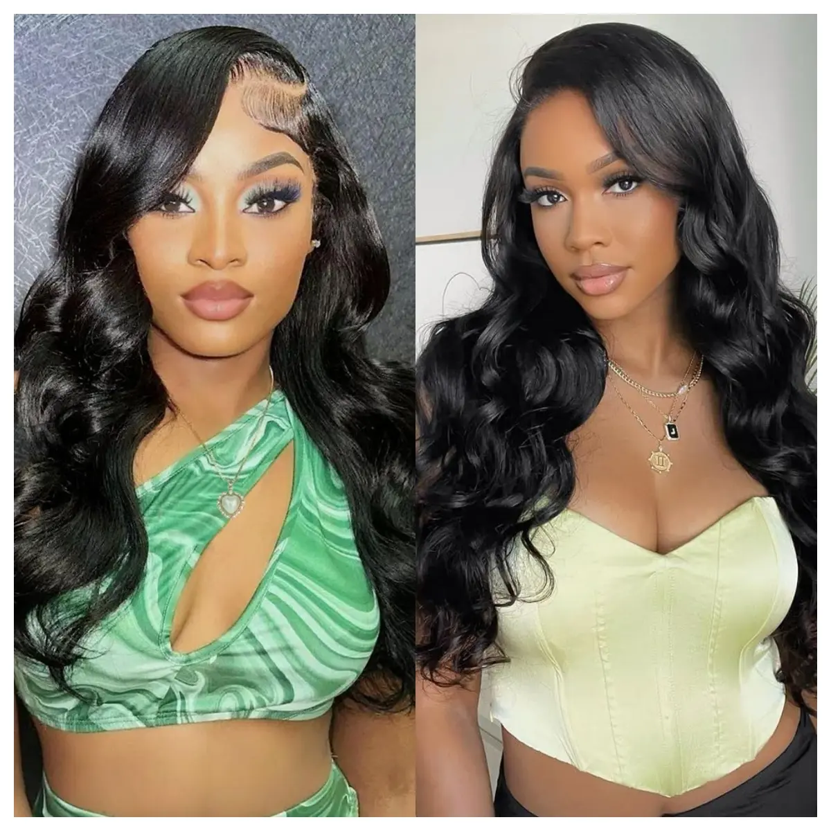 【Live Combo】2 Wigs | 13x4 Lace Front Wigs Human Hair Transparent Lace Frontal Human Hair Wigs 180% Density for Woman 80% Human Hair Blend Wig