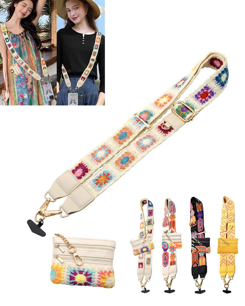 Clip and Go Strap for Phone With Wallet Crossbody,Phone Lanyard crossbody and Phone Strap crossbody, Phone strap With Wallet ,Phone Strap crossbody with zipper pouch wallet ,Adjustable Mobile Phone strap Gift for Valentine's Day