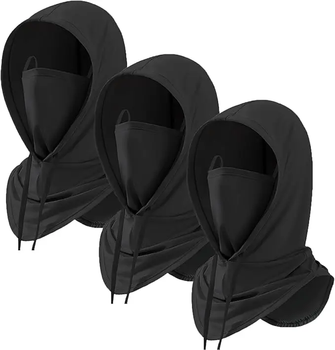 [2026] 3-Pack Breathable Balaclava Protective Gear, Cooling Lightweight UPF 50+ UV Protection Full Head Facemask, Elastic Easy-to-Wear for Men, Ideal for Cycling, Fishing, CS Games, Festival Mask Accessory