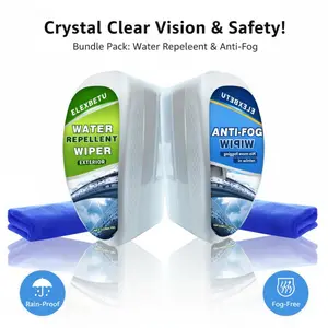 Auto glass anti-fog and water-repelling combination cleaning brush, with anti-fog function, effectively removes the oil film on the windshield and windows, is a practical glass cleaning tool, fun gadgets for men, car stuff, truck stuff,car stuff for women