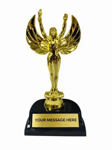 Custom Trophy Victory Personalized Award Add Any Text Funny Gift Office Birthday Party 7 Inches Tall Full Color Print Durable Lightweight