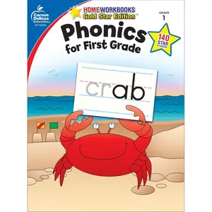 Carson Dellosa Phonics for First Grade Workbook, Consonants, Blends, Digraphs, Vowels, and Word Families Writing Practice, Language Arts Classroom or Homeschool Curriculum (Volume 11) Paperback – January 4, 2010