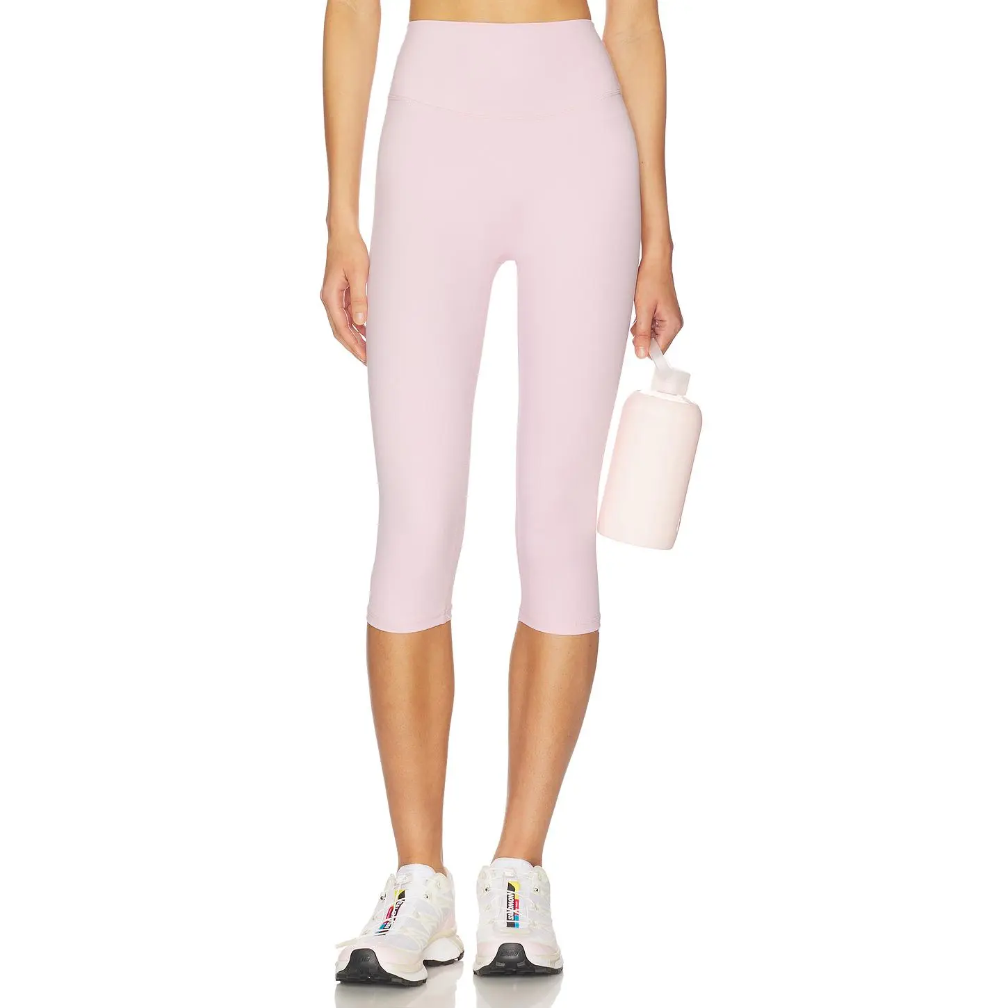 Astoria Capri Legging in Pink & Cream